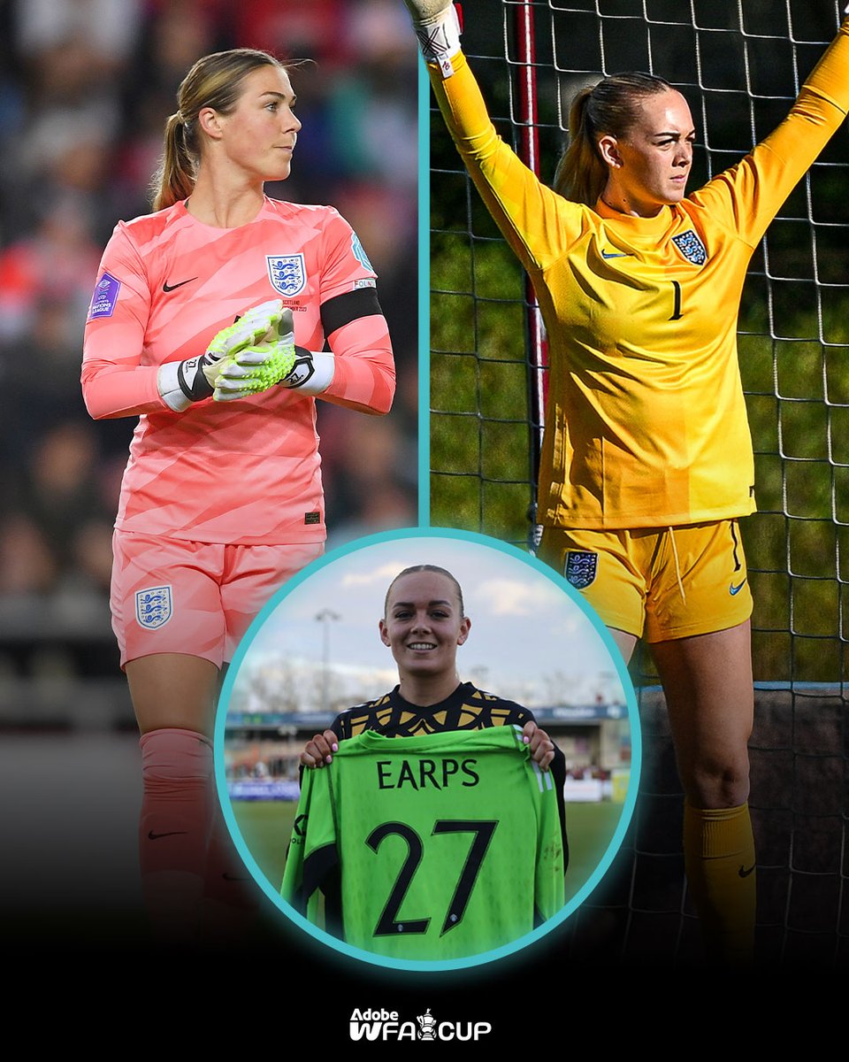 A Lioness shirt swap 🦁 Mary Earps gifted @SaintsFCWomen keeper, Kayla Rendell her shirt after @ManUtdWomen's win in the #AdobeWomensFACup this weekend ❤️