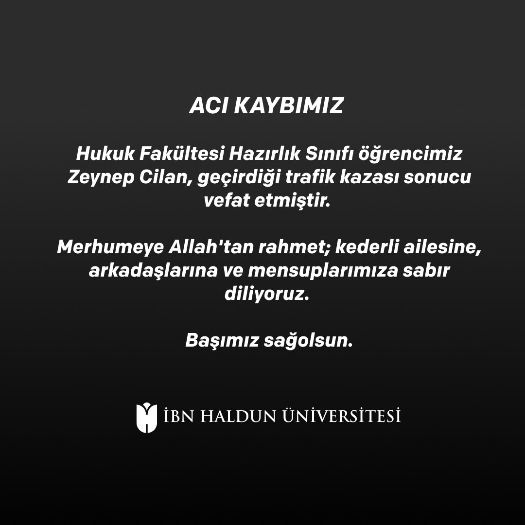 ibnhalduni's tweet photo. Acı Kaybımız… https://t.co/cMyhQ8W9qj