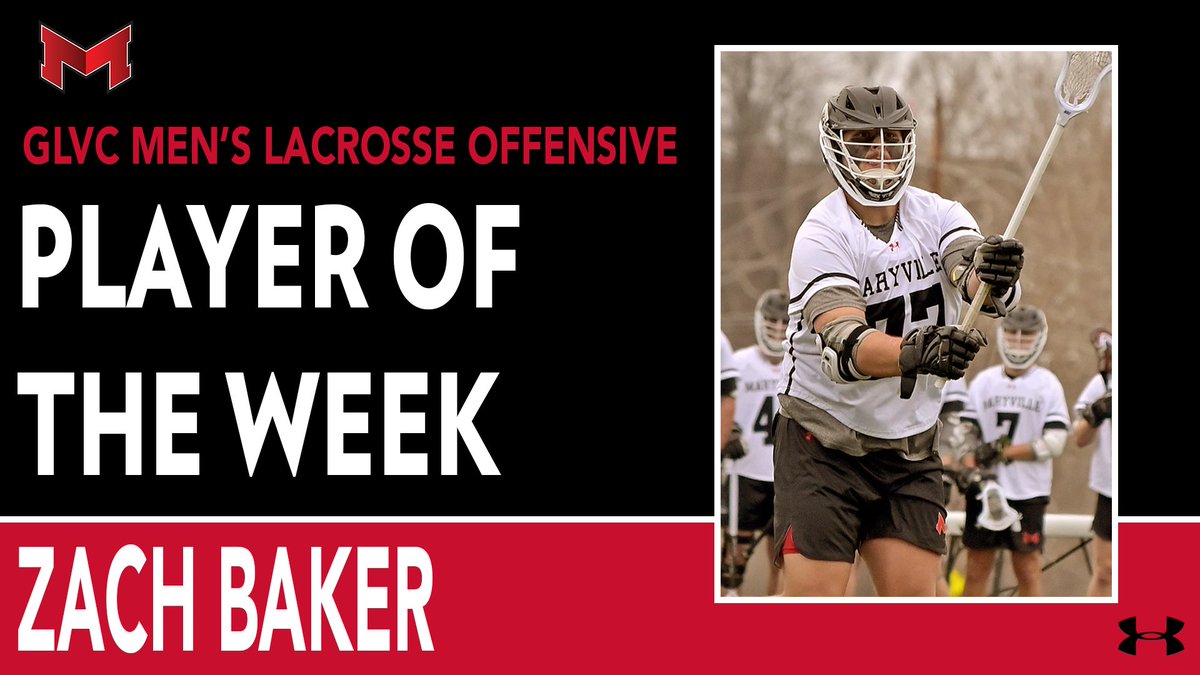 Maryville Athletics (@maryvillesaints) on Twitter photo Zach Baker fired in five goals in a win over No. 18 Lewis and was named the GLVC Men's Lacrosse Offensive Player of the Week! <a href="/MaryvilleLAX/">Maryville University Lacrosse</a> 😤
🐾🥍#BigRedM #GLVCmlax Zach Baker fired in five goals in a win over No. 18 Lewis and was named the GLVC Men's Lacrosse Offensive Player of the Week! <a href="/MaryvilleLAX/">Maryville University Lacrosse</a> 😤
🐾🥍#BigRedM #GLVCmlax