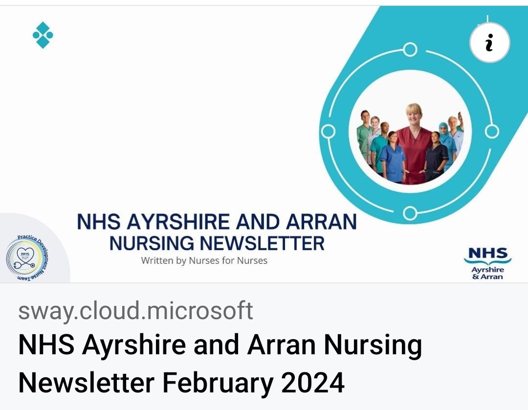 The @NHSaaa #NursingNewsletter has been released. Thanks to all contributors. This issue is packed with updates, learnimg opportunities, new guidance and so much more.