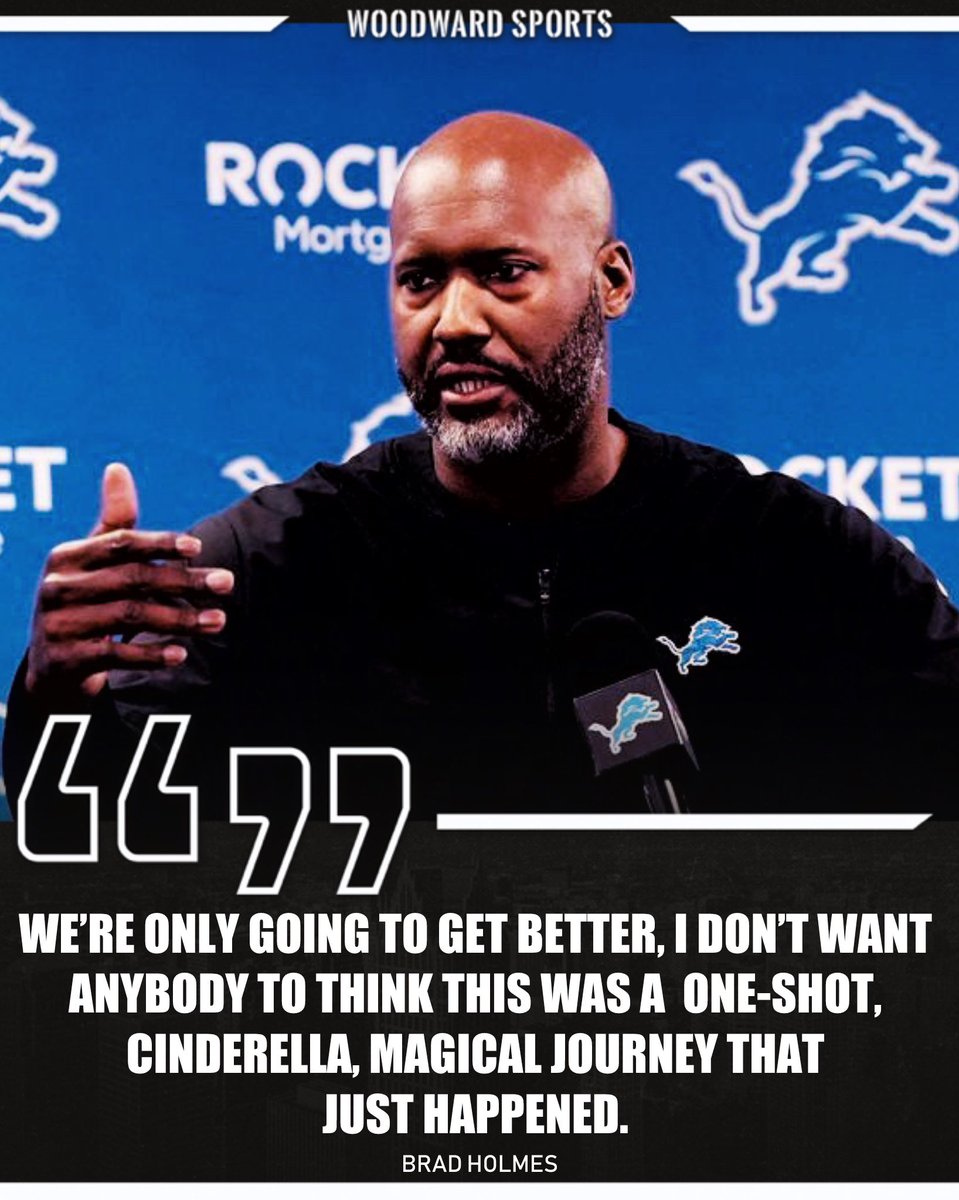 woodwardsports's tweet photo. Brad Holmes knows the Detroit Lions WILL be back 🔥 https://t.co/m5k1sQNYB6