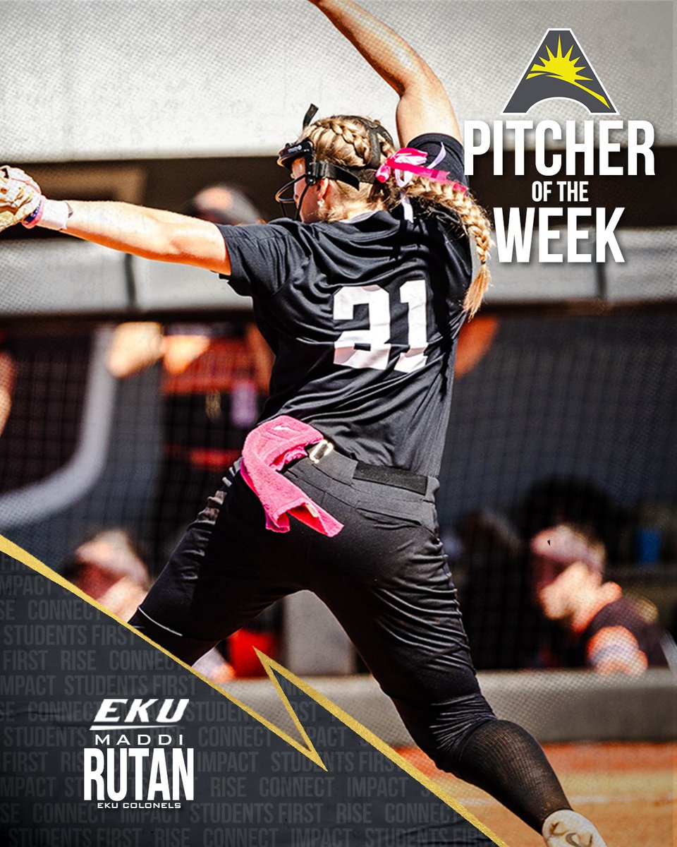 A perfect-game leads to #ASUNSB Pitcher of the Week honors for <a href="/EKU_Softball/">EKU Softball</a>'s Maddi Rutan! 👏💯

📰 | asunsports.org/news/2024/2/12…

#ASUNBuilt | #GoBigE