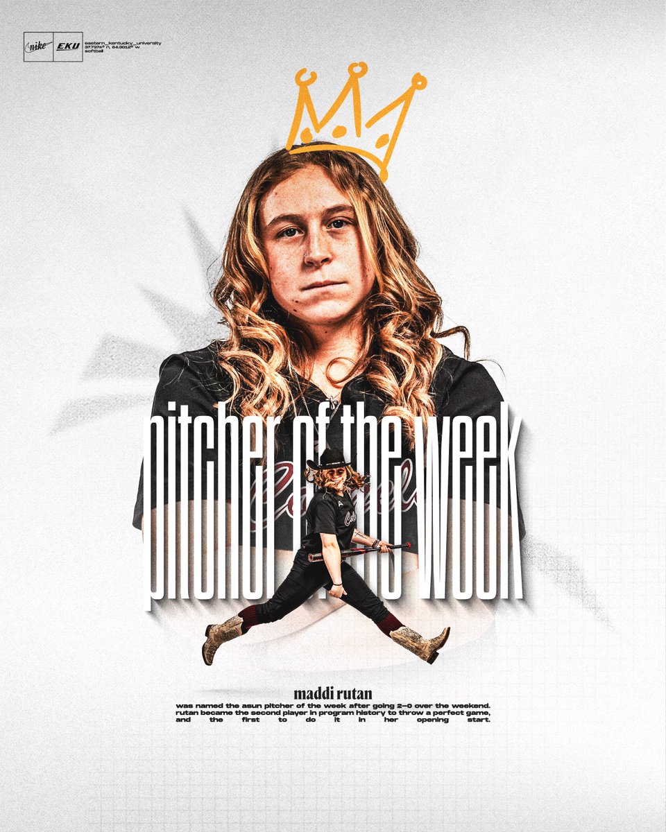 Give it up for Maddi! 👏

Your ASUN Pitcher of the Week following a 2-0 record last weekend and a perfect game in her debut!

📰 - t.ly/Nn0WJ