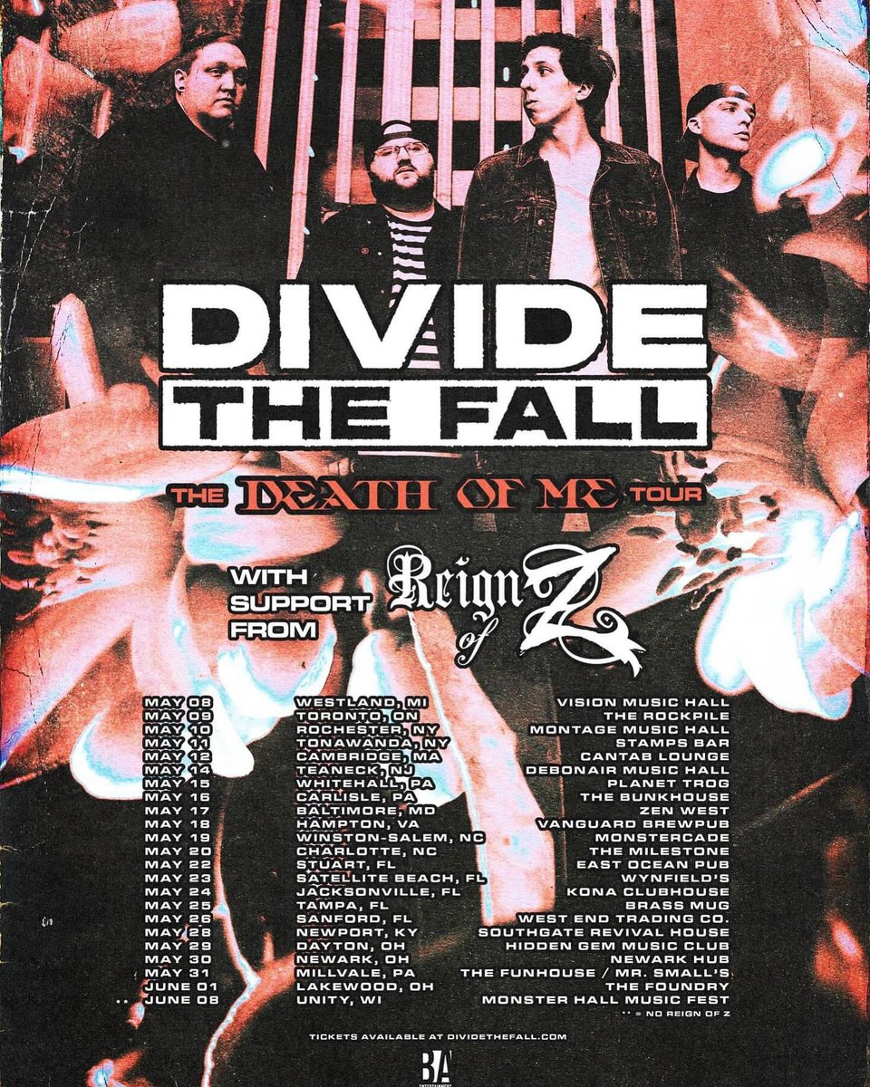 ⛓️🖤GET READY🖤⛓️ EXTREMELY excited to announce The “Death Of Me” Tour supporting @dividethefallmn Tickets on sale at: dividethefall.com