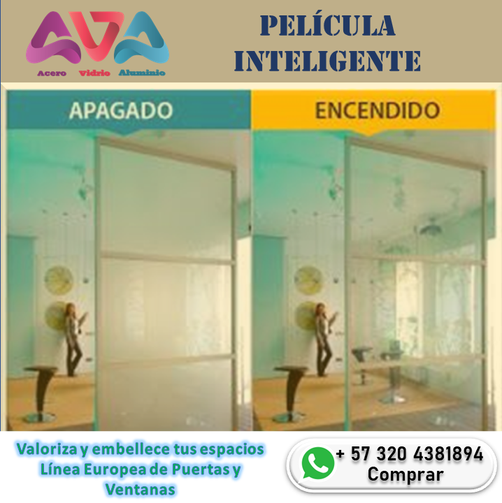 avapuertasven's tweet image. Nuestra película inteligente ofrece aislamiento acústico, control solar y privacidad al 100%, todo completamente personalizado para ti. 🌞🔇🔒 #PelículaInteligente #AislamientoAcústico #ControlSolar WhatsApp 320 4381894 acerovidrioaluminio.com