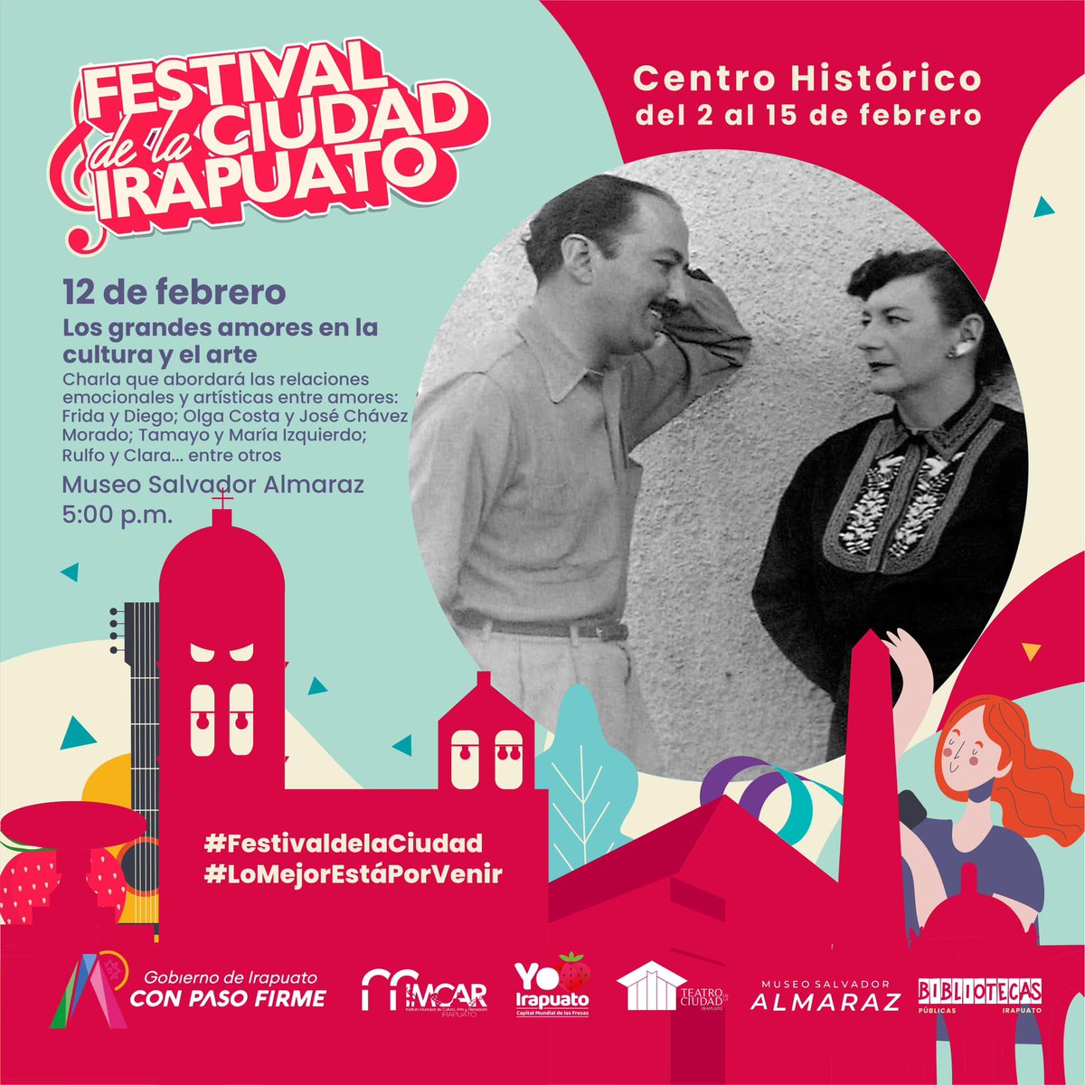 #HOY | Te esperamos en el Museo Salvador Almaraz para nuestro conversatorio 'Los grandes amores en la cultura y el arte', donde abordaremos las relaciones de personajes como Frida y Diego, Olga y José, Rulfo y Clara, entre otros. 🎟️ Acceso libre | 5:00 PM