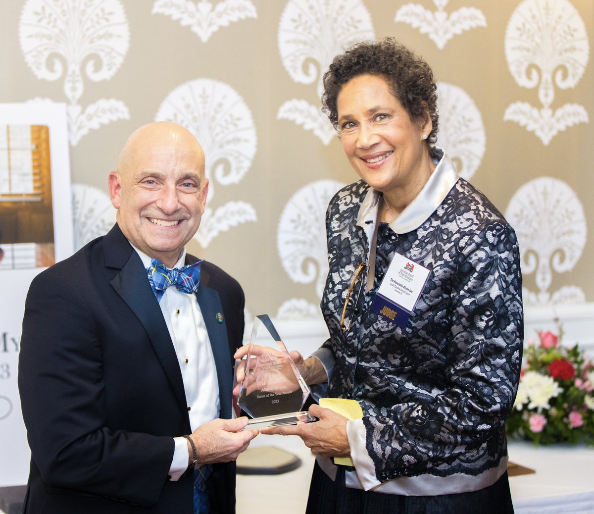President Anthony Livoti presented The Honorable Alison Lee with the Jurist of the Year Award at the our Annual Black Tie dinner held on February 1st.