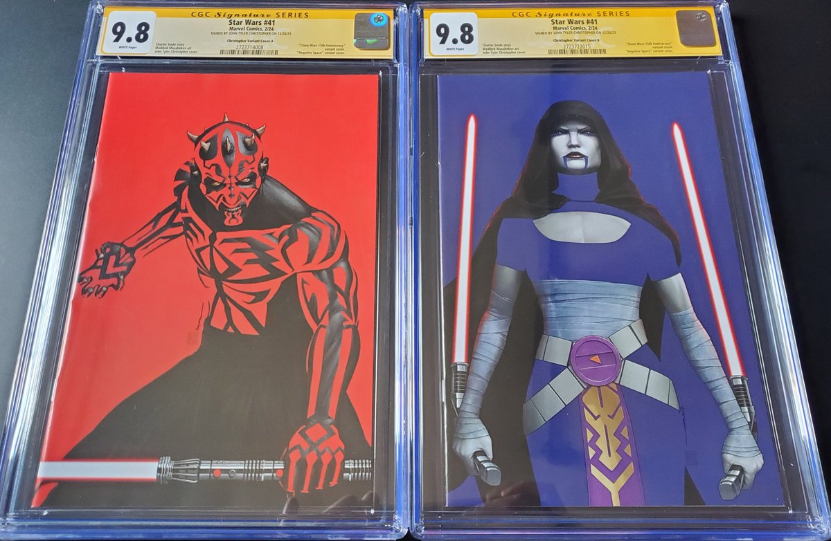 GTFComicSlabs's tweet photo. JTC killing it. These are 2 of his best 🔥🔥🔥 #DarthMaul #AsajjVentress https://t.co/sOXHIOGOx7
