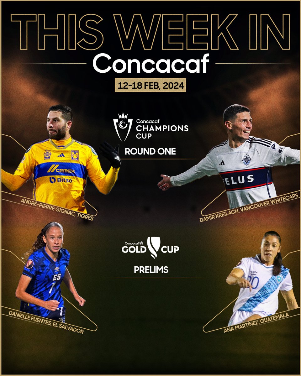 #ThisWeekInConcacaf we continue with the second week of @TheChampions and the @GoldCup Prelims!

Find all the information here 👉 bit.ly/42DTvb9 🔗