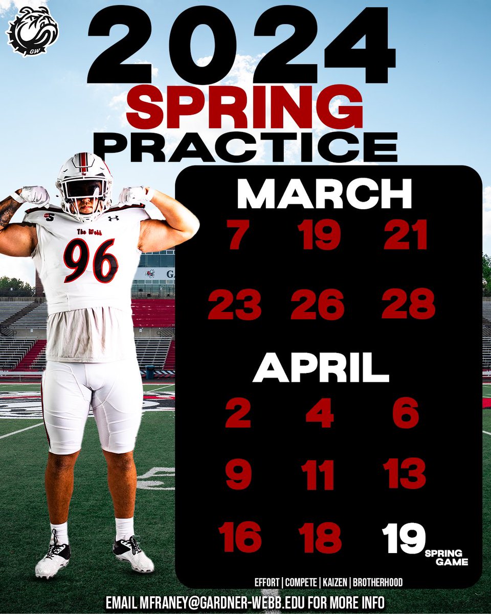 The dates are set… excited to get to work this spring! Make sure you circle April 19th for the Dawgs Spring Game‼️ #NoFlinchDawgs