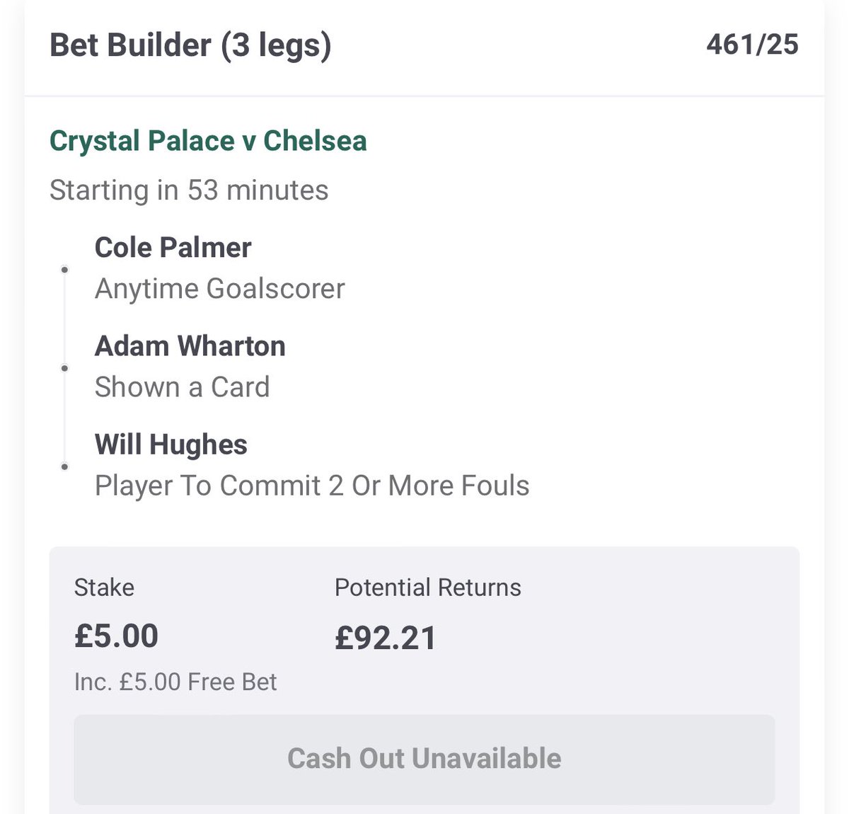beck_builder's tweet image. Betbuilder #CRYCHE ⚽️