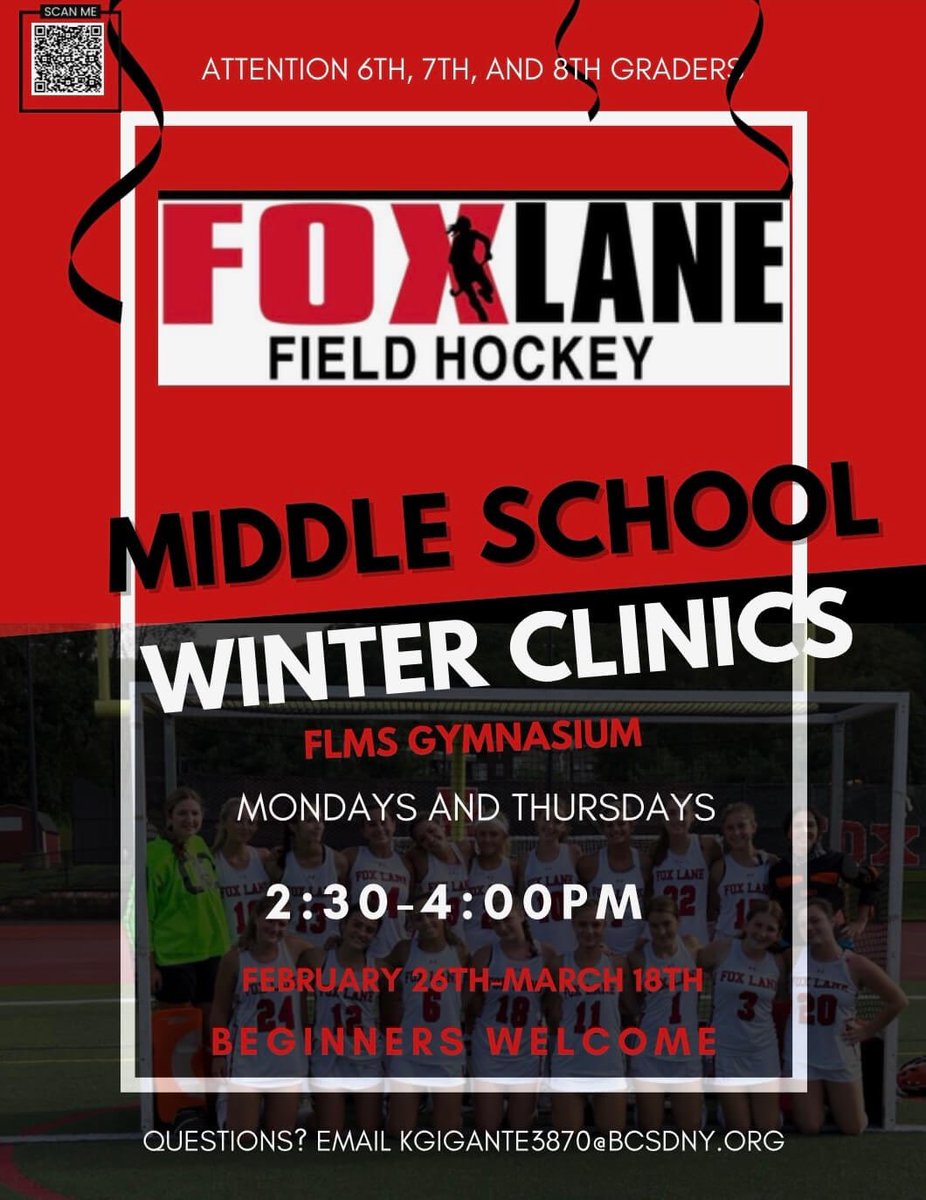 Join us for our Middle School Clinics! 🦊🏑 🔗 docs.google.com/forms/d/1Tilep… @BCSDNOTES @foxlanefanzone @BcsdPe