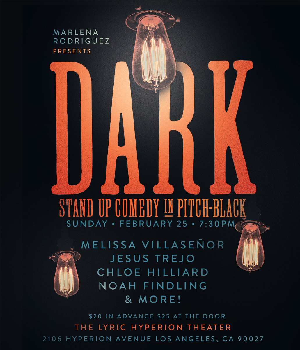 Have you ever laughed in the DARK? Because weeee're baaaack. Feb 24 at @LyricHyperion Tix: tinyurl.com/3zju3z8x