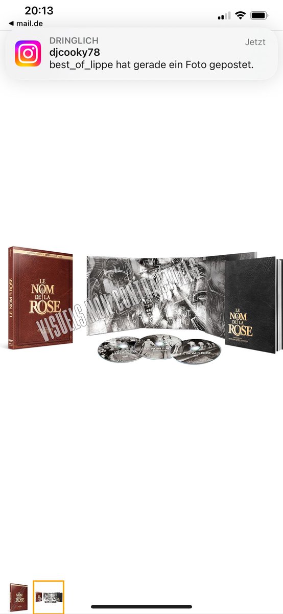 djcooky78's tweet photo. +++BREAKING+++ First images from France show the upcoming 4K UHD premiere of The Name of the Rose (1986). Apparently it is a 3-disc-set. 🌹 @BillHuntBits @Fernsehjuwelen #DerNamederRose #SeanConnery https://t.co/UXl2uHzERE