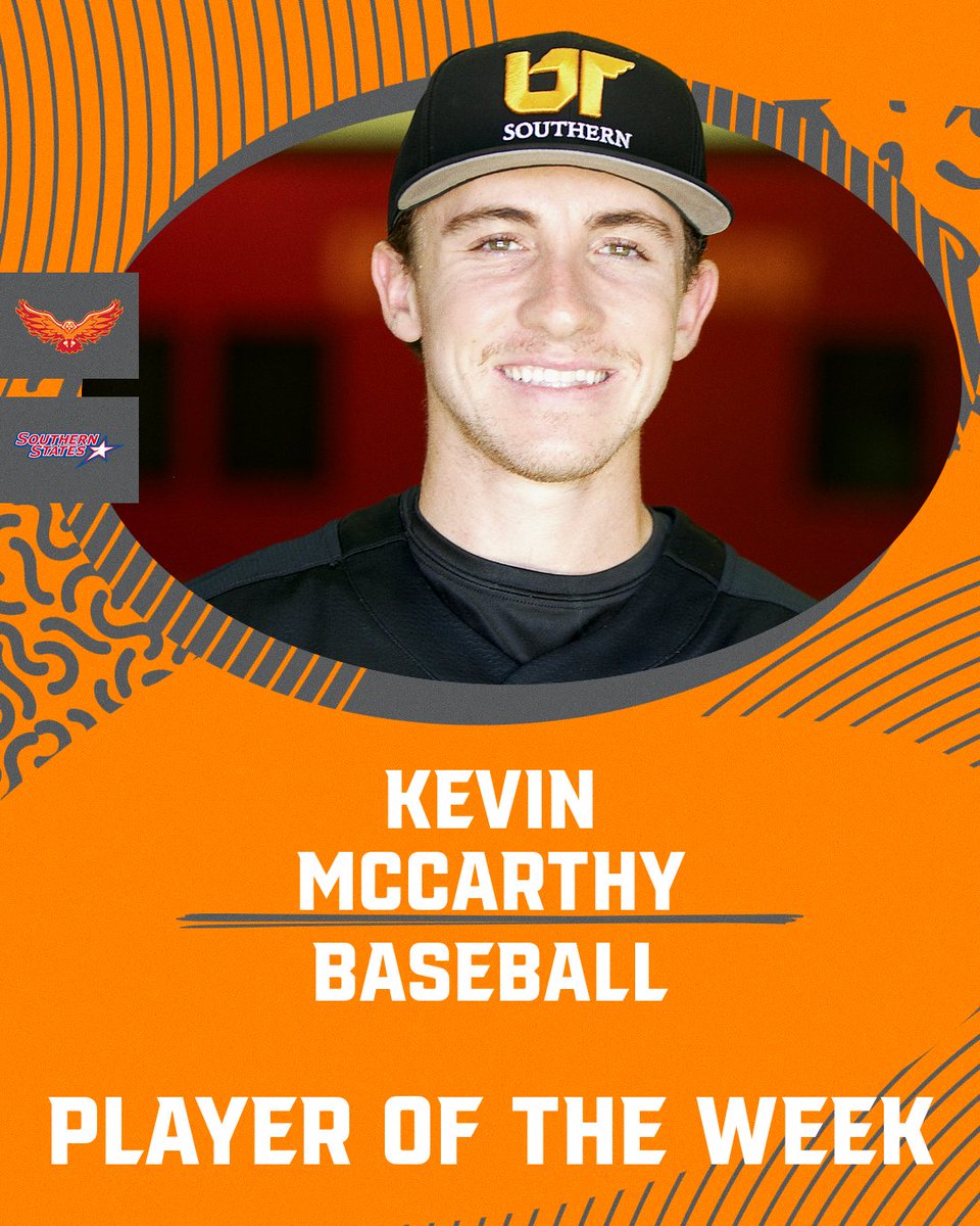 SSACsports's tweet photo. Congrats to the SSAC Baseball Players of the Week for the week of Feb. 5-11. Details | https://t.co/CJNfN1h6qA

Player: Kevin McCarthy (@utsathletics)
Pitcher: Nicholas Graham (@FaulknerATHL) https://t.co/NUrh3NgqQN