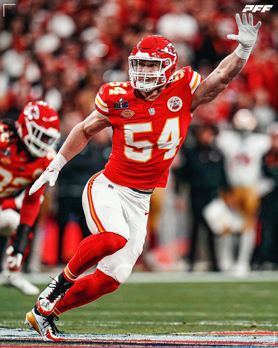 Leo Chenal: the highest-graded player in Super Bowl 58 (92.0) 🌟