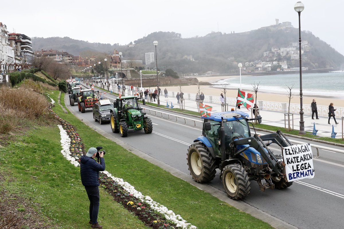 La tractorada  ha llegado hoy a Donosti.