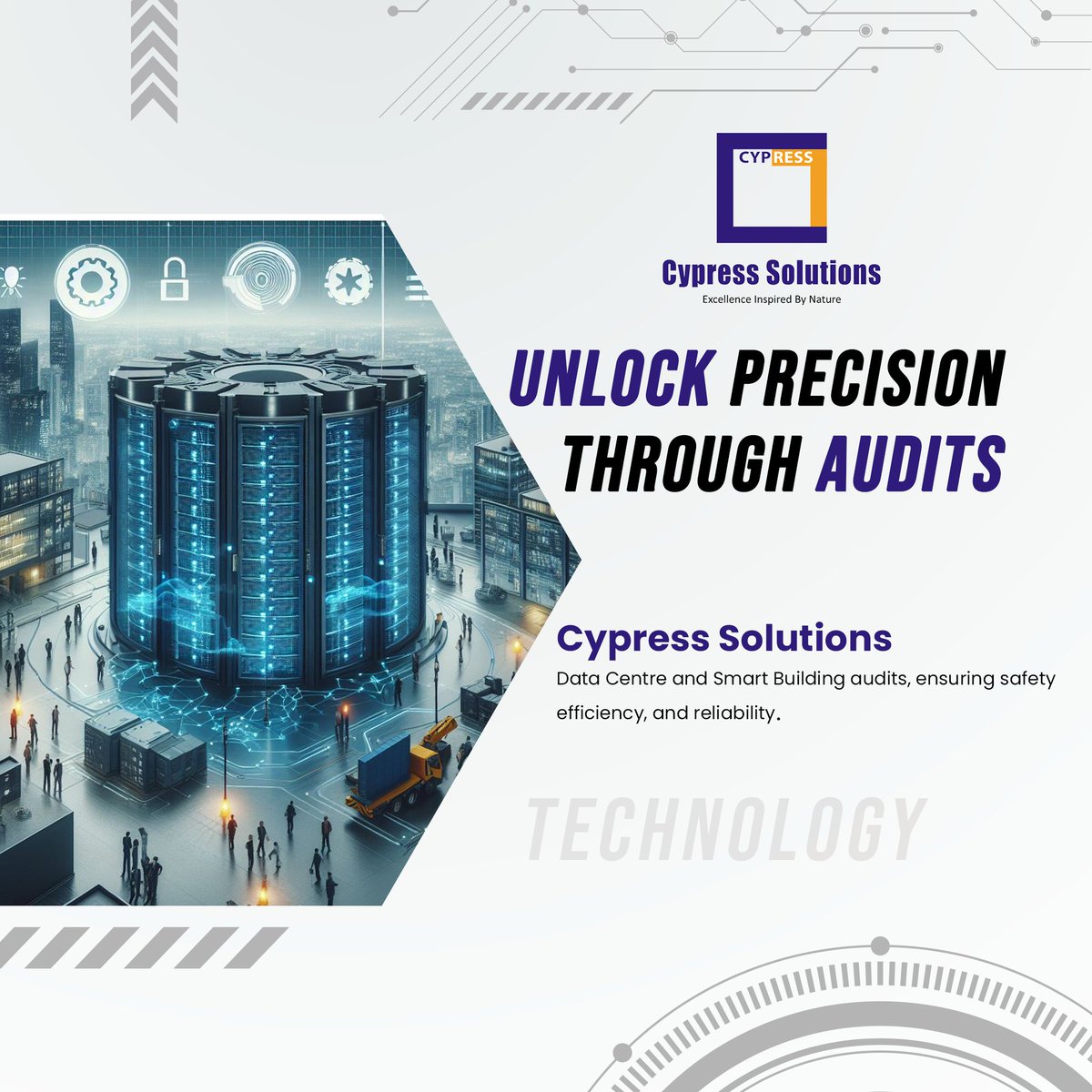 CypressSPL's tweet image. Unlock precision through audits! Cypress Solutions leads the way in Data Centre and Smart Building audits, ensuring safety, efficiency, and reliability. Discover the power of thorough assessments. #AuditsForExcellence #CypressSolutions #DataCenter #SmartBuilding #DataSecurity