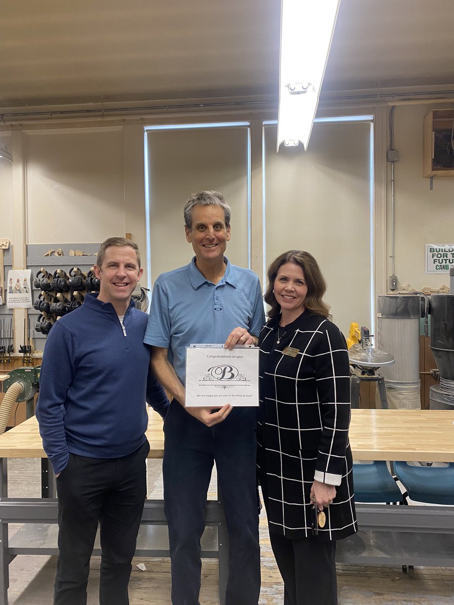 devon_middle's tweet photo. We had the pleasure of presenting 3 deserving teachers with their B contract today. We shared with the students that this is a big deal in the teacher world! Our 3 amazing teachers who have joined team DMS full-time are: Graham Rich, Isaac Phillips, and Travis Valanne. @ASD_West https://t.co/OVJ66G0HTO