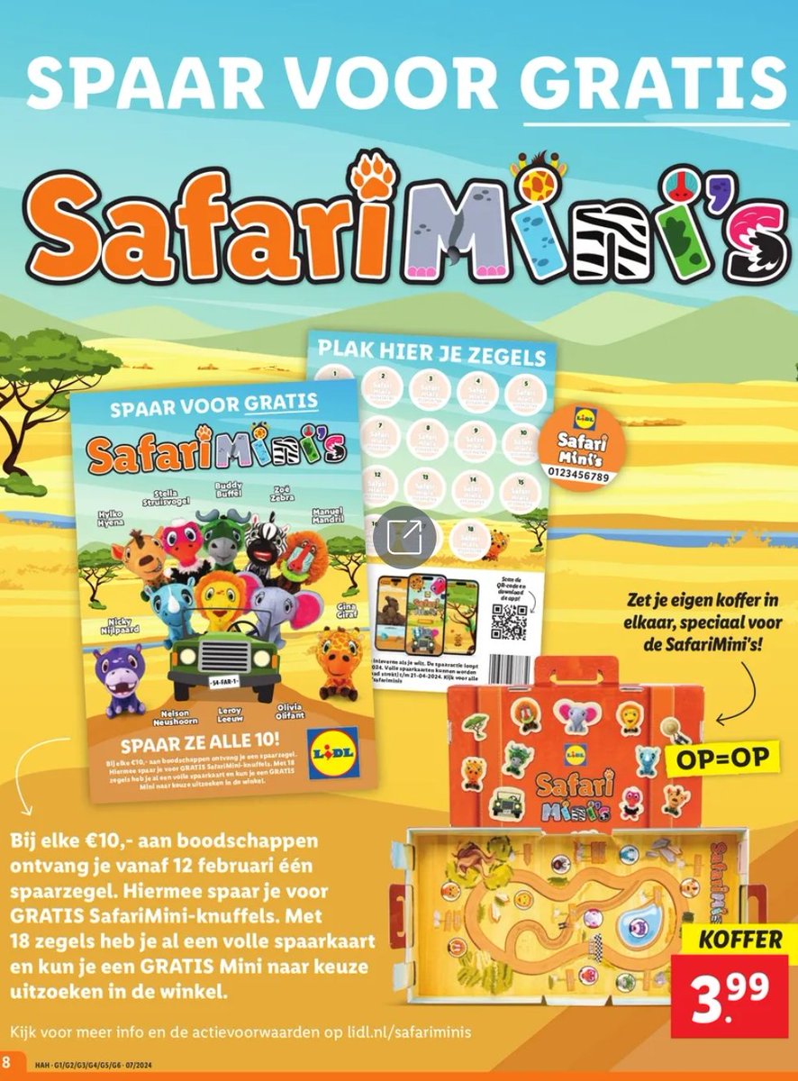 Samengevat: voor slechts €1.800!!! aan boodschappen scoor je 10 mini safari knuffeltjes. Bij <a href="/LidlNederland/">Lidl Nederland</a>. Voordeeltje: ze zijn "GRATIS".