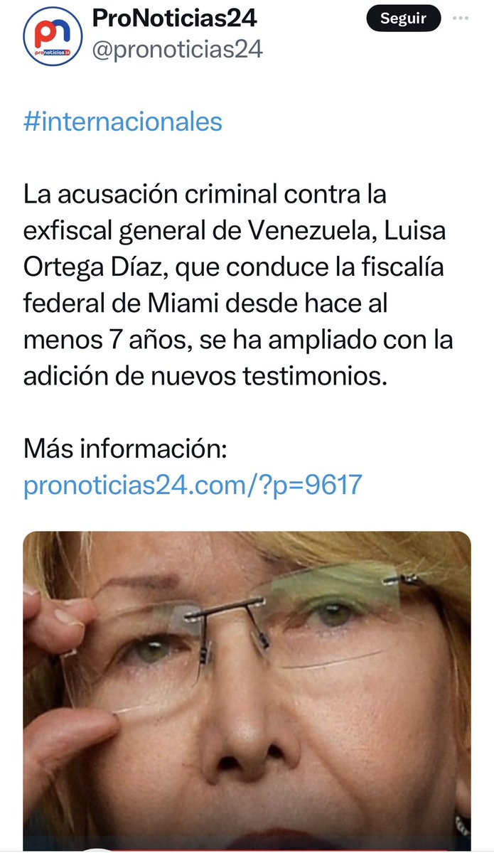 #HOY informaciones de prensa internacional afirman que la ex fiscal general -prófuga de la justicia venezolana- Luisa Ortega Díaz está siendo investigada en Florida, Estados Unidos, por encabezar un esquema de pago de sobornos para no desarrollar investigaciones contra…