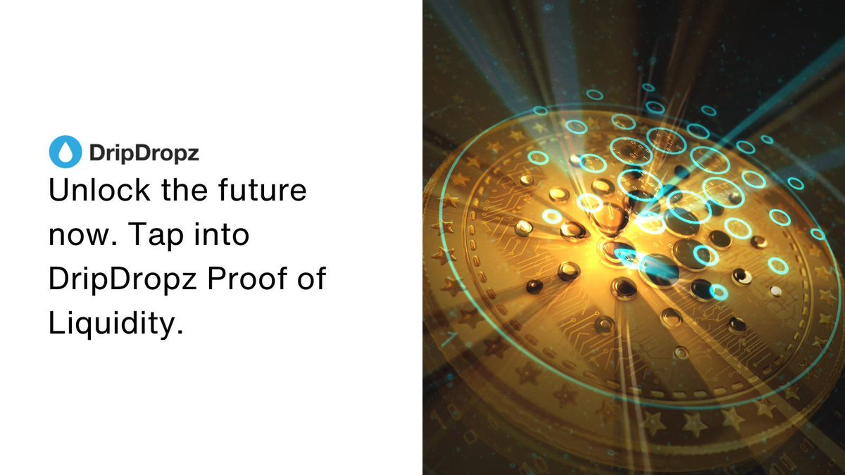 DripDropz_io's tweet photo. 💡 Proof of Liquidity by DripDropz: A game-changer for token projectz! Experience enhanced market liquidity and democratized access to rewards. 

Don't wait, learn more at [https://t.co/qaRjUPlrNM ]!

#UnlockDeFi #DripDropzRevolution #BlockchainInnovation #DripDropzPoL https://t.co/EQTkdi5X4J