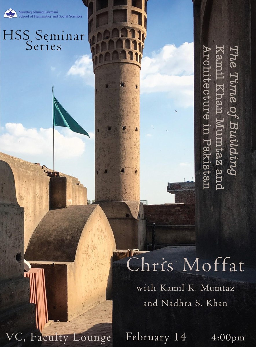Chris Moffat @cjmfft is coming to LUMS for his book launch on the 14th of February alongside Nadhra S. Khan and Kamil Khan Mumtaz Time: 4:00 pm Location: VC Faculty Lounge, LUMS Entry is free for all. Please message us with your name and CNIC number to register!