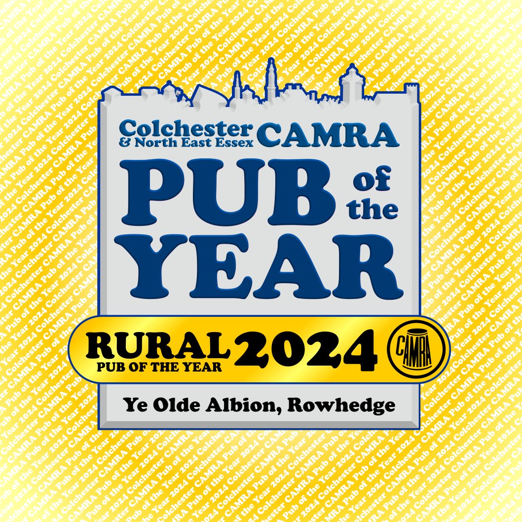 Rural Pub of the Year 2024 goes to Ye Olde Albion, Rowhedge #poty #camra