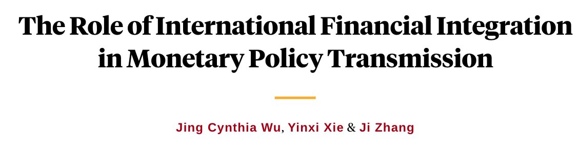 MacroPru's tweet image. @nberpubs wp: &quot;We find financial integration features an amplification for a domestic monetary policy shock and a negative spillover for a foreign shock.&quot; nber.org/papers/w32128 #spillovers