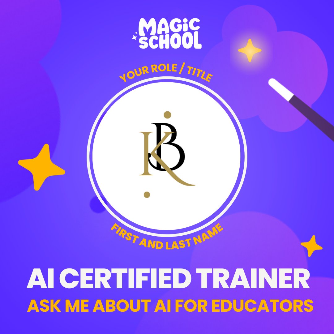 'I am proud🥳 to share I am now an AI Certified Trainer with MagicSchool✨️I'm looking forward to sharing more about this great #edtech platform along with my my colleagues #Magicschoolai #teachersaremagic #MicrosoftEDU #MIEExpert @wakelet @canva #EdChatEU