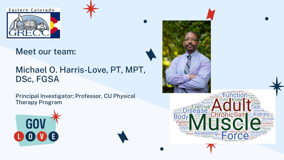 Eastern Colorado GRECC (@easterncogrecc) on Twitter photo #GovLove for
Dr Michael O. Harris-Love <a href="/MHarrisLove1/">Michael Harris-Love</a>
💚Rehabilitation scientist promoting the functional independence of older adults
💚Developing viable methods of assessing muscle quality
💚Innovative exercise interventions for those w/ sarcopenia
va.gov/GRECC/easternc… #GovLove for
Dr Michael O. Harris-Love <a href="/MHarrisLove1/">Michael Harris-Love</a>
💚Rehabilitation scientist promoting the functional independence of older adults
💚Developing viable methods of assessing muscle quality
💚Innovative exercise interventions for those w/ sarcopenia
va.gov/GRECC/easternc…