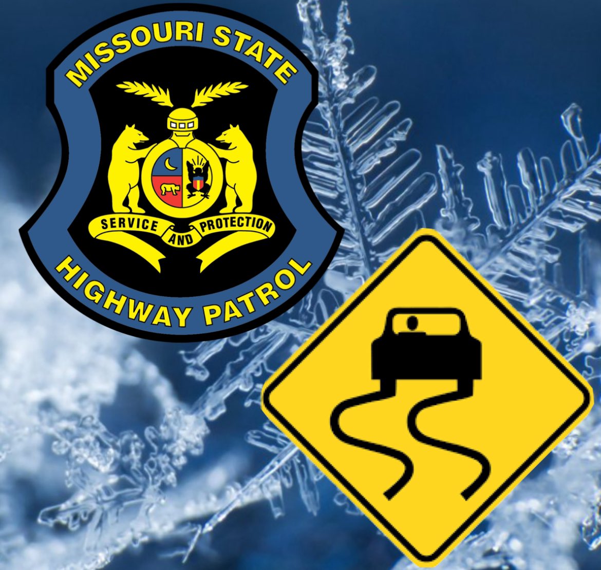 Attention Troop G drivers! Roadways are starting to be covered by snow and slush, so it's crucial to drive safely. Remember to slow down, increase following distance, limit lane changes, and avoid abrupt acceleration to stay safe on the roads. #DriveSafe #WinterDriving ❄️