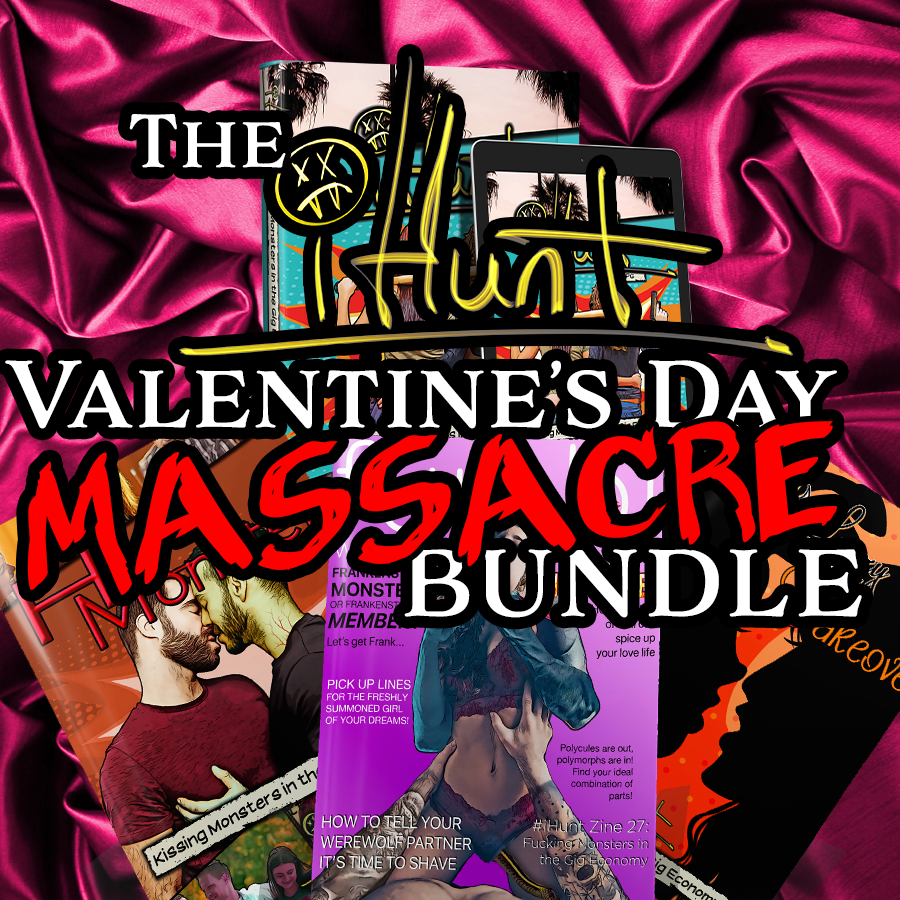 MachineAgeInc's tweet photo. #iHunt is celebrating Valentine's Day the only way we know how! By hooking up with monsters!

For $20, you can currently get three of our spiciest #iHunt zines alongside the #iHunt core rulebook.

It's a steal!

Of, um, your heart?

https://t.co/kWJMIrO6cv https://t.co/UvEfPGqjo6