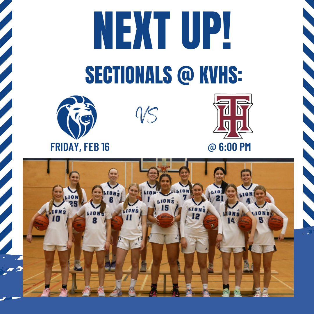 The Lions qualified for the next round of the play-offs and head back to KV to take on Harrison Trimble in another must win game on Friday, February 16th at 6:00 PM! 🦁❤️🏀