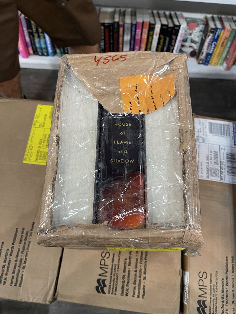 Thanks <a href="/UPS/">UPS</a> for the great job taping up a box that was falling apart on its way to us. 

<a href="/BloomsburyPub/">Bloomsbury U.S.</a> <a href="/MacmillanUSA/">Macmillan Publishers</a>