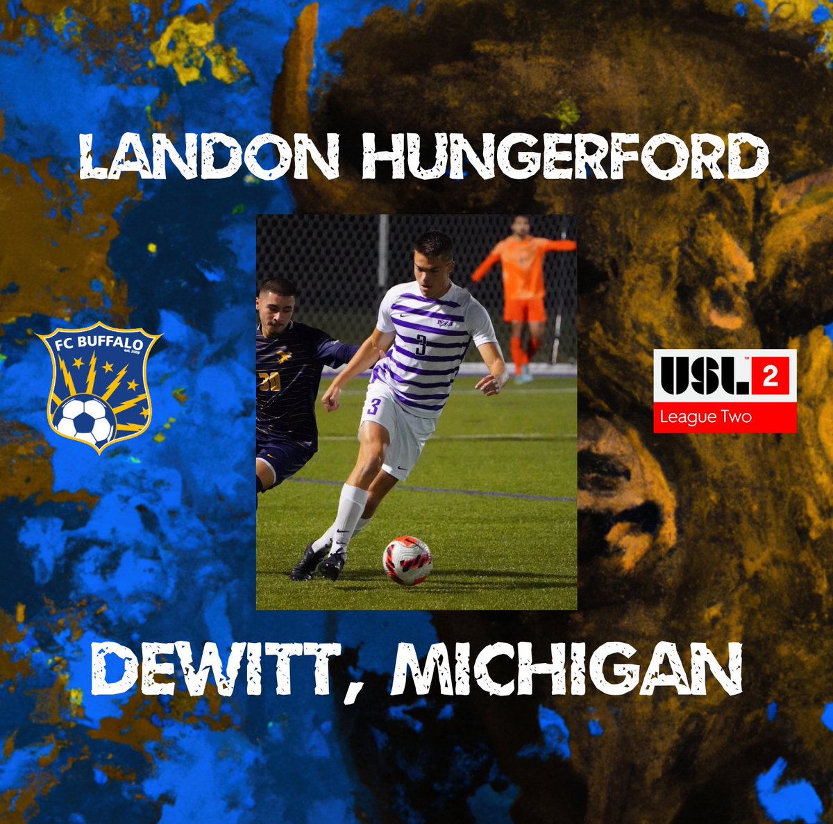 FC Buffalo (@fcbuffalo) on Twitter photo Joining us for his first season in 🔵🟡🦬 is <a href="/NiagaraMSOC/">Niagara Men's Soccer</a> defender <a href="/LandonHung3/">Landon Hungerford</a>, fresh off a 17-start season for the 🟣🦅.
No NU men's player played more minutes this fall than Landon. And fun fact: he still went uncarded. Joining us for his first season in 🔵🟡🦬 is <a href="/NiagaraMSOC/">Niagara Men's Soccer</a> defender <a href="/LandonHung3/">Landon Hungerford</a>, fresh off a 17-start season for the 🟣🦅.
No NU men's player played more minutes this fall than Landon. And fun fact: he still went uncarded.