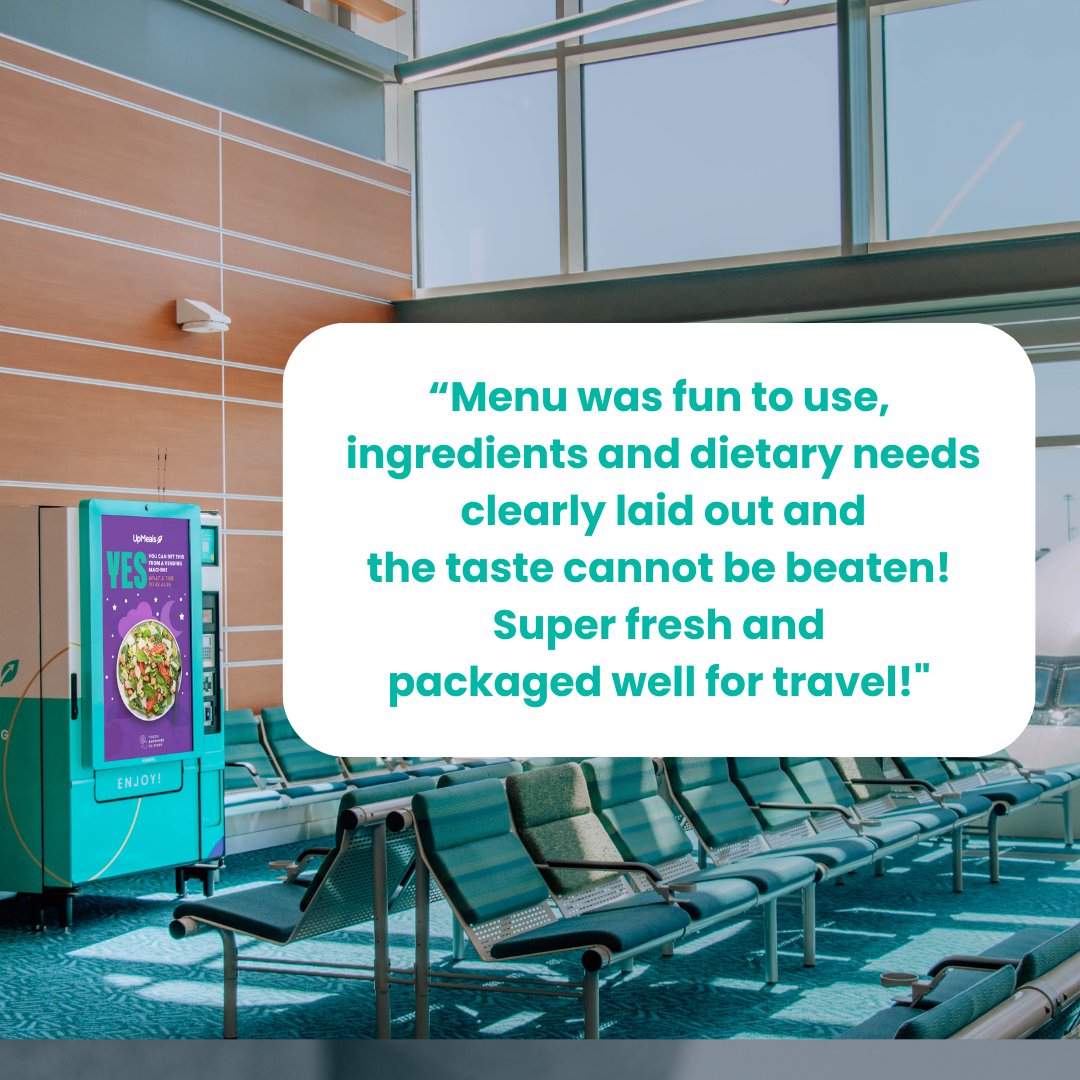 UpMeals's tweet photo. With UpMeals’ SmartVending machines, you can grab fresh and nutritious meals and healthy snacks in under a minute. It’s simple, quick, available 24/7, and most importantly - gives you REAL food. 

Find our SmartVending machine at ✈️YVR📍Gate B13, B27, B28, E74 https://t.co/GGeIcBxMug