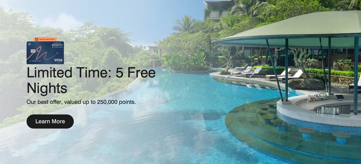 💥Limited-Time Offer💥 

The #Marriott #Bonvoy #Boundless 5 Free Night Awards Welcome Offer Returns!

Learn More &amp; Apply: referyourchasecard.com/252f/UDRUT418JA

#Hotel #Travel #Wanderlust #TravelBlogger #TravelPhotography #TravelTips #Adventure #Vacation #Explore #TravelGram #InstaTravel
