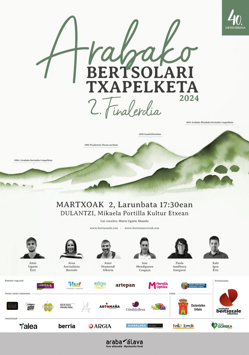 ArabaBertsozale's tweet photo. #bertsozale #bertsolaritza #abtx24 Finalerdiak https://t.co/id2YX0dAWS