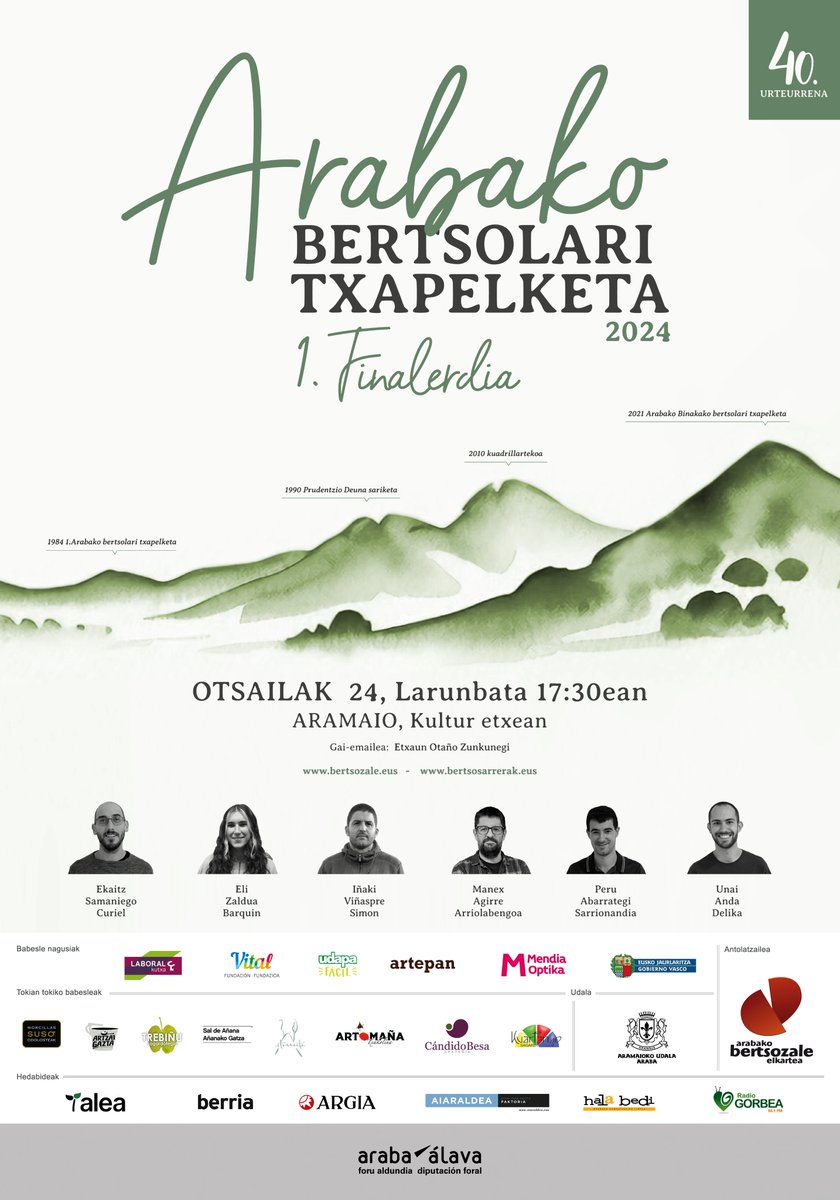 ArabaBertsozale's tweet photo. #bertsozale #bertsolaritza #abtx24 Finalerdiak https://t.co/id2YX0dAWS