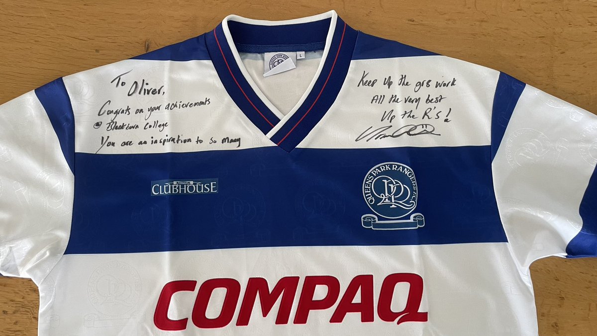 trevor8sinclair's tweet photo. Big thanks to my good pal @DJF1988 @bbcollegesport for bringing loyal QPR fan “Oliver” his inspirational story of resilience &amp; elite mentality to my attention. Keep up the great work young man &amp; best of luck 💙 retro 90’s shirt in the post https://t.co/C0Kmkxrkw6