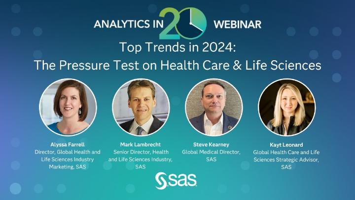AnneData4LS's tweet image. Health care and life sciences is changing – and the shifting landscape of technology is poised to enable a healthier future for all. What does this mean in 2024 and beyond? On Feb. 20 at 10am ET dive into the top trends globally. 2.sas.com/6014Vofzy