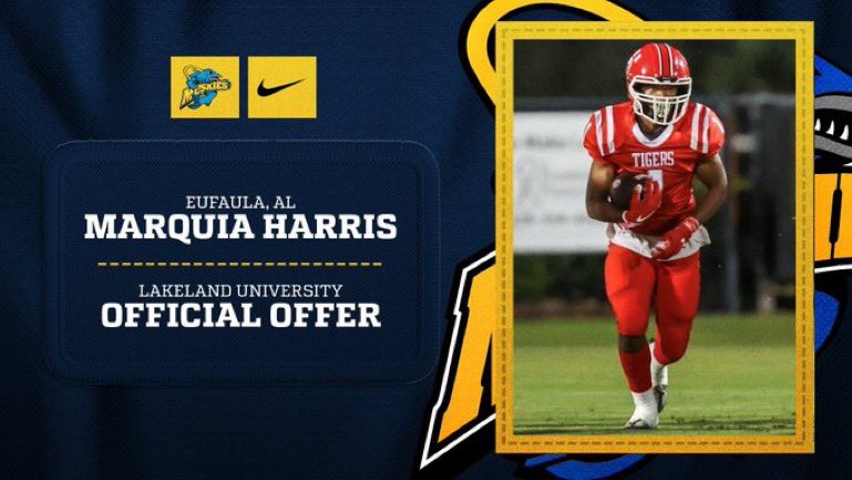 Marquia Harris Jr (@marquiaharrisjr) on Twitter photo Blessed to have received a Offer from Lakeland University 🙏🏽<a href="/EufaulaFootball/">Eufaula Football</a> <a href="/JJernigan12/">Jerrel Jernigan</a> <a href="/blamb_4/">Blake Lamb</a> <a href="/dRivers33/">Dake Rivers</a> <a href="/S_Mayo68/">Skyler Mayo</a> <a href="/LUMuskieFB/">Lakeland Football</a> <a href="/CoachLehto/">Joey Lehto</a> Blessed to have received a Offer from Lakeland University 🙏🏽<a href="/EufaulaFootball/">Eufaula Football</a> <a href="/JJernigan12/">Jerrel Jernigan</a> <a href="/blamb_4/">Blake Lamb</a> <a href="/dRivers33/">Dake Rivers</a> <a href="/S_Mayo68/">Skyler Mayo</a> <a href="/LUMuskieFB/">Lakeland Football</a> <a href="/CoachLehto/">Joey Lehto</a>
