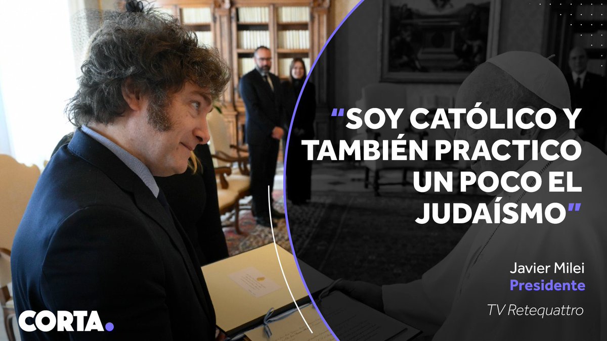 Realmente no entendió nada Milei en esta delicada materia. El catolicismo es una religión y se 'practica'. El judaísmo no se 'practica', es la pertenencia a un pueblo, nación o proyecto nacional. Debería autodefinirse, sí, como católico y políticamente amigo de Israel y de los