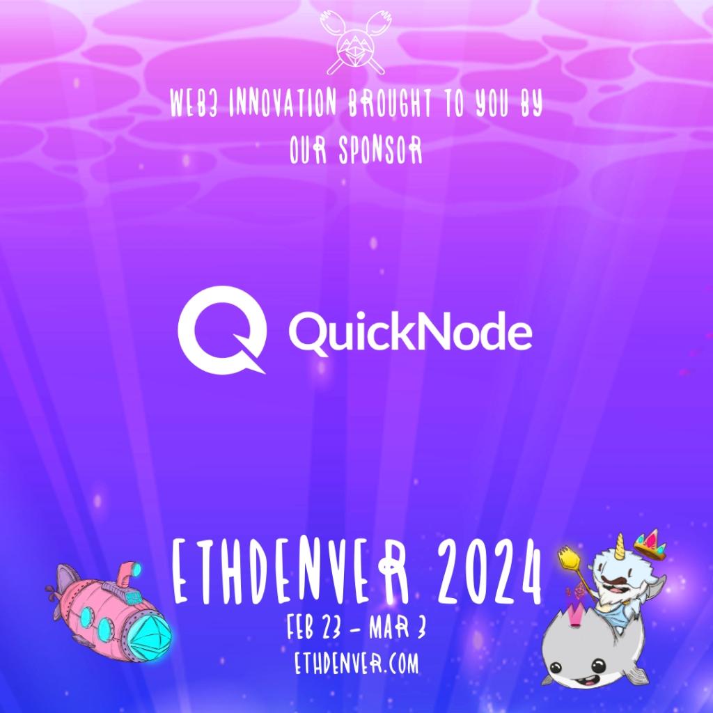 SPONSORSHIP ANNOUNCEMENT 🙌 

Web3 innovation is made possible at #ETHDenver2024 with help from <a href="/QuickNode/">QuickNode</a> 🌐 ⭐