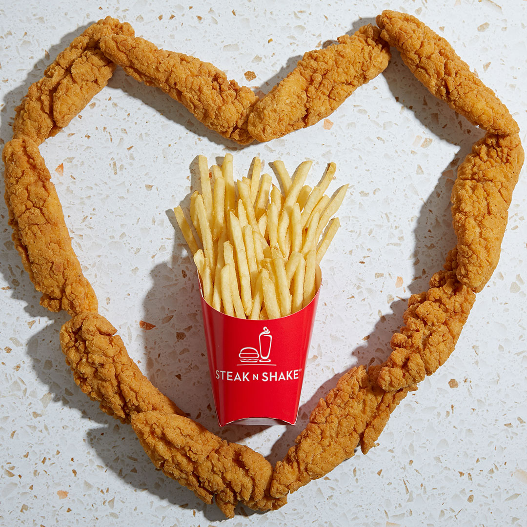 Who needs Cupid when you have chicken fingers and fries? ❤️🍟 Order now for delivery: steaknshake.com/order-online/