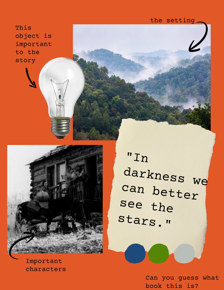 I'm participating in the <a href="/KASL_Librarians/">KASL</a> Creative Challenge powered by <a href="/AdobeExpress/">Adobe Express</a> and remixing an image make a collage for a book I read recently. Can you guess what book this is? I'll reveal the REAL cover after I give folks time to guess! What are YOU reading? #KyLibraries
