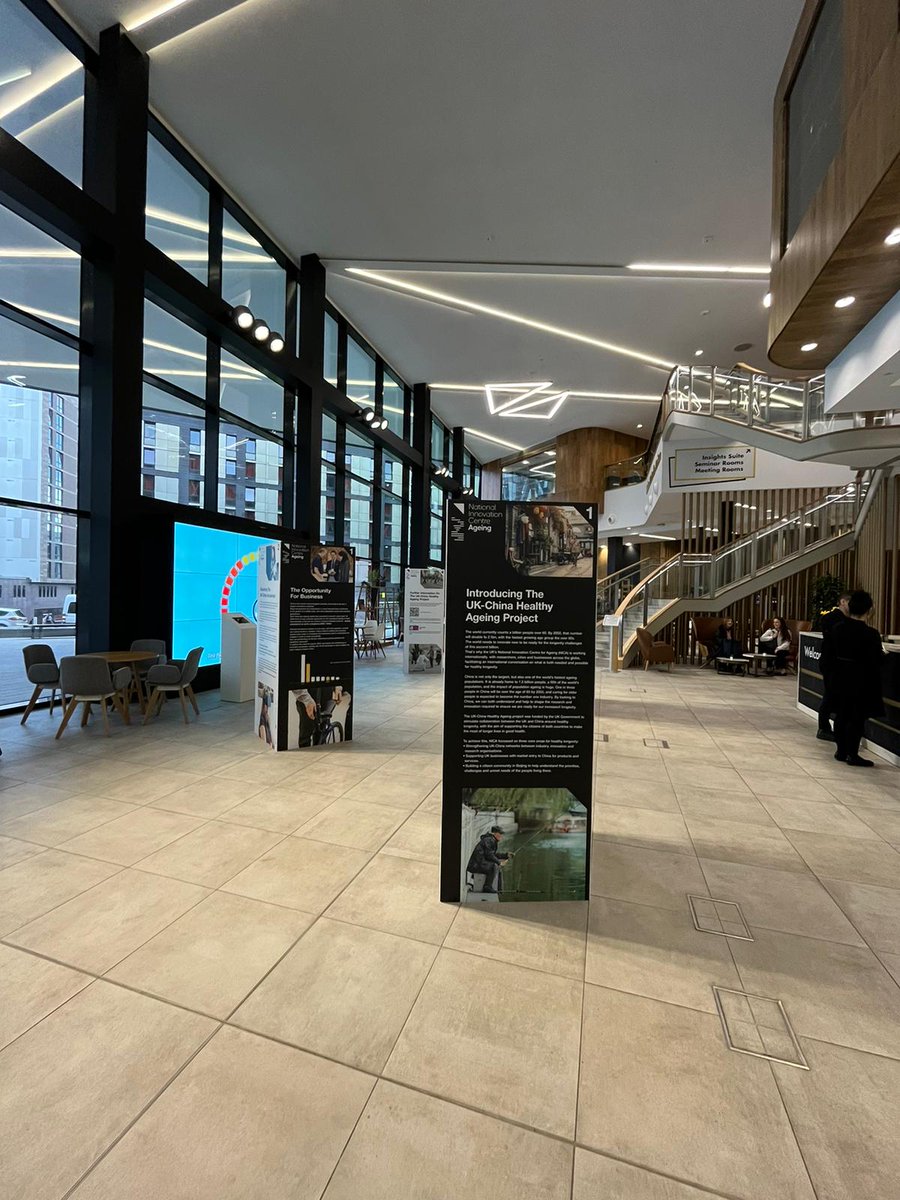 TheCatalystUK's tweet photo. This week, we have an exhibition in reception showcasing @UKNICAofficial's UK-China Healthy Ageing Project.

If you’re passing by, we recommend taking some time to learn more about this brilliant project! 

#healthyageing #ageingintelligence https://t.co/5EzvltdGEu