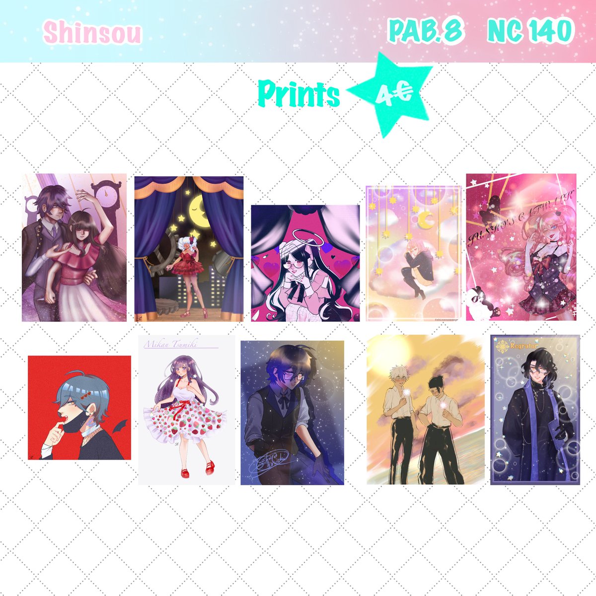 shinsousasageyo's tweet photo. @JW_Arte Junto con @chocoboss_chian estaré en el pabellón 8 en NC140!! 💕💕
Traigo cositas de Danganronpa, algo del Genshin y NijisanjiEN y Vocaloid 🥺✨💕🥺 https://t.co/G9XuD2HVu3