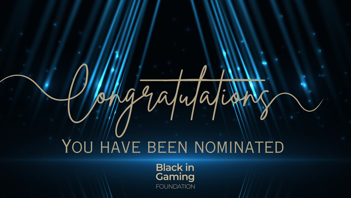 I just found out I've been nominated for this year's <a href="/BlackinGaming/">Black In Gaming</a> awards! I'm so honored and excited for the ceremony, thank you BIG!
